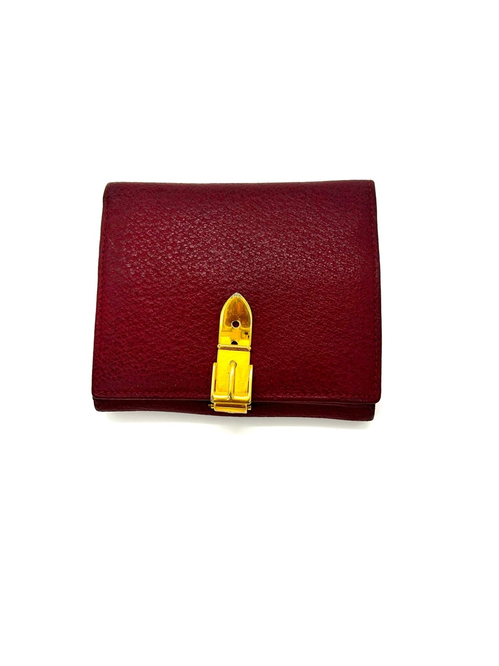 Gucci Red Leather Key & Card Holder with Gold Buckle